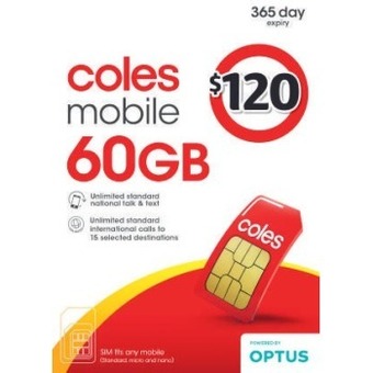 Coles Coles mobile $120 sim offer