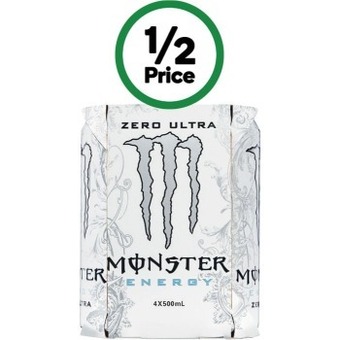 Woolworths Monster energy drink 4 x 500ml offer