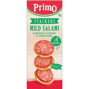 Woolworths Primo stackers, trios, duos or mini mix ups 35-57g offer
