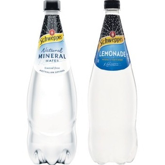 Woolworths Schweppes soft drinks, mineral water or mixer varieties 1.1 litre offer