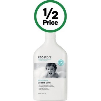 Woolworths Ecostore baby bubble bath 500ml offer