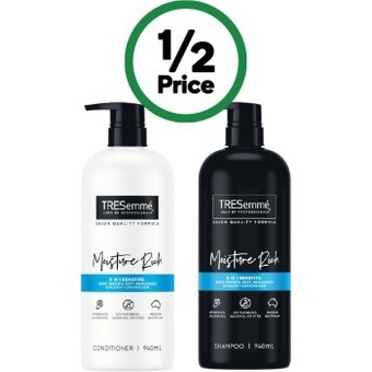 Woolworths Tresemme shampoo or conditioner 940ml offer