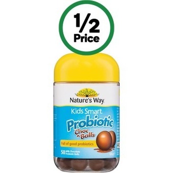 Woolworths Nature's way kids smart probiotic choc balls pk 50* offer
