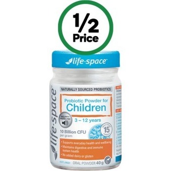 Woolworths Life-space probiotic powder for children 40g* offer
