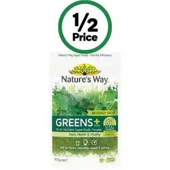 Woolworths Nature's way super foods green boost 100g* offer