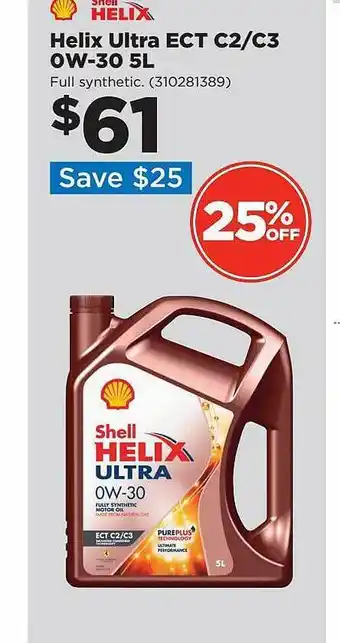 Repco Shell helix ultra ect c2-c3 0w-30 5l offer