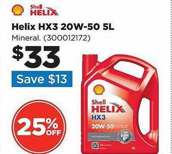 Repco Shell helix hx3 20w-50 5l offer