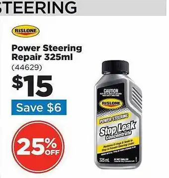 Repco Rislone power steering repair 325ml offer