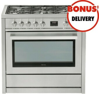 The Good Guys Technika 90cm Dual Fuel Upright Cooker offer