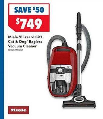 Harvey Norman Miele 'blizzard cx1 cat & dog' bagless vacuum cleaner offer