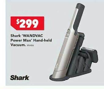 Harvey Norman Shark 'wandvac power max' hand-held vacuum offer