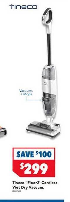 Harvey Norman Tineco 'ifloor2' cordless wet dry vacuum offer