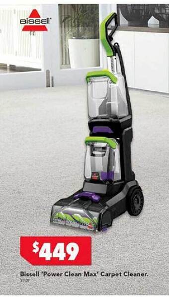 Harvey Norman Bissell 'power clean max' carpet cleaner offer