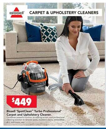 Harvey Norman Bissell 'spotclean turbo professional' carpet and upholstery cleaner offer