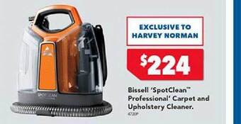 Harvey Norman Bissell 'spotclean professional' carpet and upholstery cleaner offer