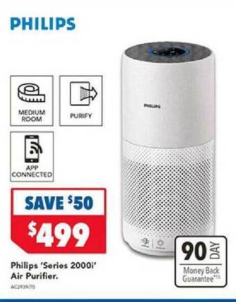 Harvey Norman Philips 'series 2000i' air purifier offer