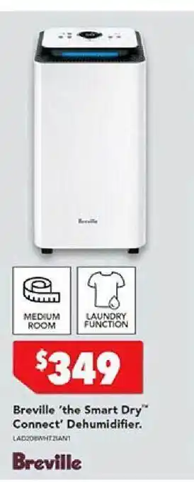 Harvey Norman Breville 'the smart dry connect' dehumidifier offer