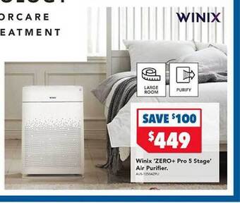 Harvey Norman Winix 'zero+ pro 5 stage' air purifier offer