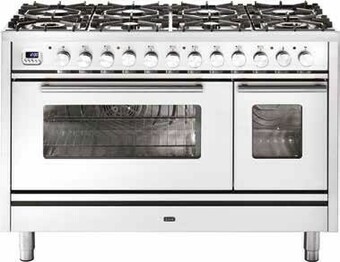 The Good Guys ILVE 120cm Freestanding Cooker Duel Fuel Double Oven - White offer