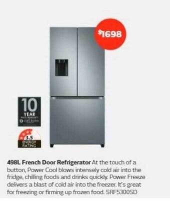 Retravision 498l french door refrigerator offer