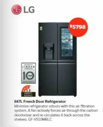 Retravision Lg 847l french door refrigerator offer