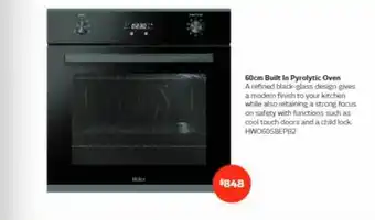 Haier 60 cm built in pyrolytic oven