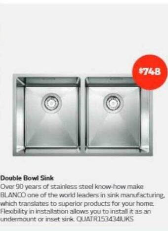 Double bowl sink
