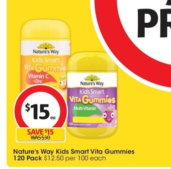 Coles Nature's Way Kids Smart Gummies 120 pack offer