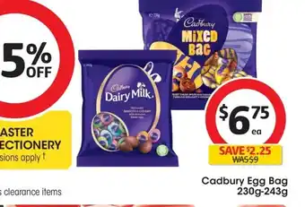 Coles Cadbury Egg Bag 230g-243g offer