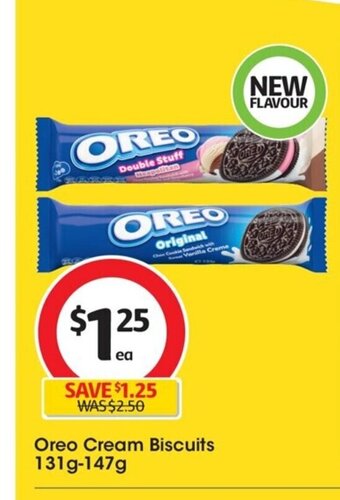 Coles Oreo Cream Biscuits 131g-147g. offer