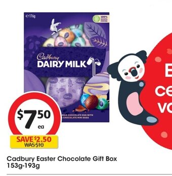 Coles Cadbury Easter Chocolate Gift Box 153g-193g offer