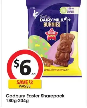 Coles Cadbury Easter Sharepack 180g-204g offer