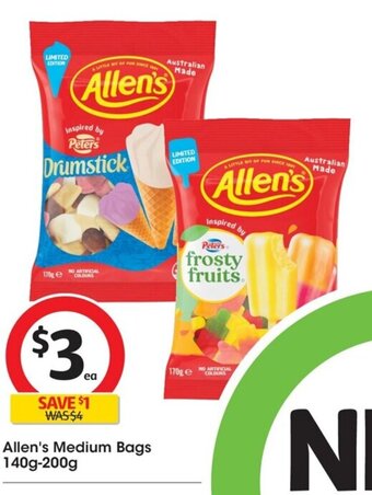 Coles Allen's Medium Bags 140g-200g offer