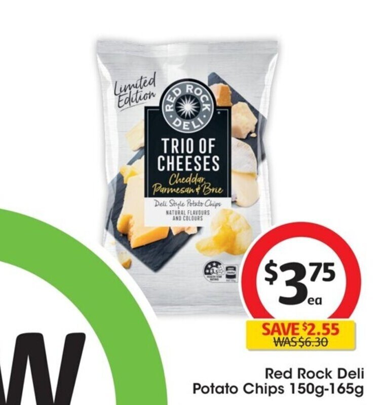 Red Rock Deli Potato Chips 150g165g. offer at Coles