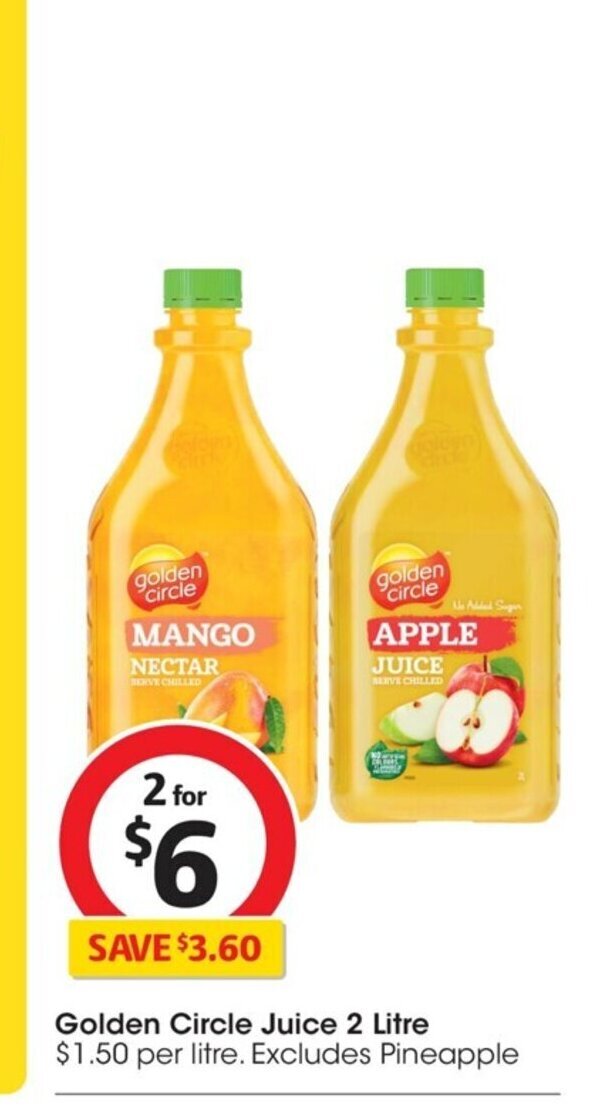Golden Circle Juice 2 Litre offer at Coles