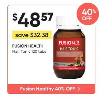 healthylife Fusion health hair tonic 120 tabs offer