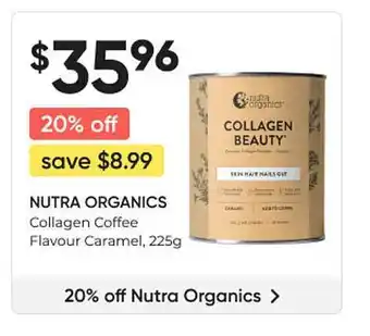 healthylife Nutra organics collagen coffee flavour caramel offer