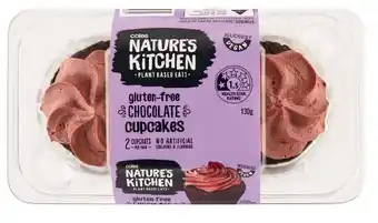 Coles Coles nature’s kitchen vegan chocolate cupcake 2 pack 130g offer