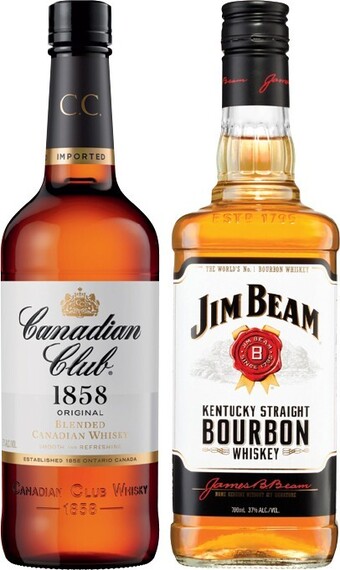 IGA Canadian club whisky or jim beam white label bourbon 700ml offer