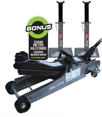 Autobarn Extreme garage 1850kg low profile hydraulic trolley jack offer