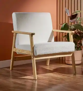 Coles Marketlane bouclé occasional chair offer