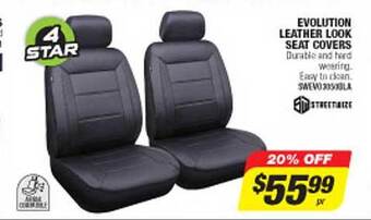 Autobarn Evolution leather look seat covers offer