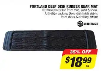Autobarn Portland deep dish rubber rear mat streetwize offer