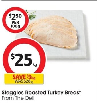 Coles Steggles Roasted Turkey Breast offer