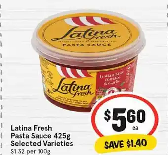 IGA Latina fresh pasta sauce offer