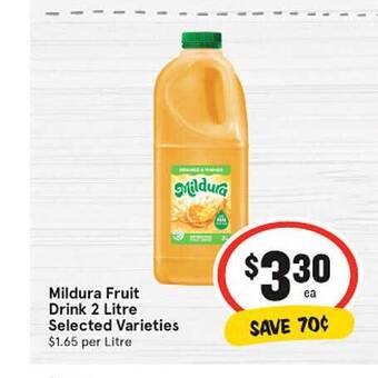 IGA Mildura fruit drink offer