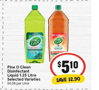 IGA Pine o cleen disinfectant liquid offer