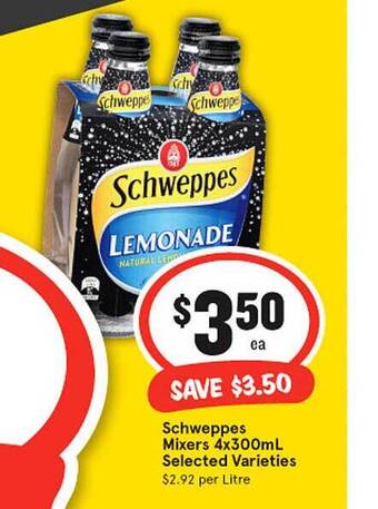 IGA Schweppes mixers offer