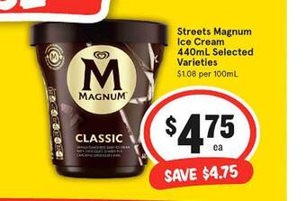 IGA Streets magnum ice cream offer
