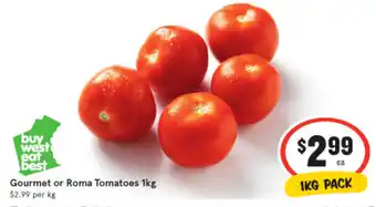IGA Gourmet or Roma Tomatoes 1kg offer